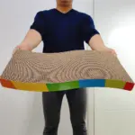 Corrugated Cardboard Cat Scratcher for Scratching & Claw Care with Rainbow Color Design – gallery image 11