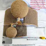 2-in-1 Cat Scratching Post for Scratching & Play with Sisal Surface and Hanging Ball – gallery image 5