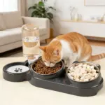 3-in-1 Pet Feeder and Automatic Water Dispenser for Cat and Dog Feeding with Non-Slip Tilted Bowl – gallery image 2