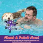 Durable Rubber Dog Soccer Ball with Straps for Interactive Play & Fetch – gallery image 8