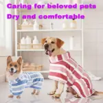 Dog Bath Robe for Drying After Baths and Grooming, Adjustable Snap Closure, Machine Washable – gallery image 10