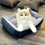 Pet Sleeping Nest Sofa Bed for Cats and Dogs for Resting & Lounging, Thick Rectangular Mattress – gallery image 5