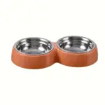 Stainless Steel Double Pet Bowl for Feeding with Removable Inserts – gallery image 6
