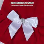 Reversible Fleece Pet Dress for Warm Wear, Half-High Collar and Rhinestone Bow Detail – gallery image 6