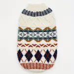 Thick Pet Vest for Warmth in Cooler Weather with Diamond Pattern – gallery image 9