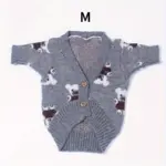 Bear Print Knitted Cardigan for Pets for Warmth in Cooler Weather – gallery image 5