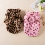Fleece-Lined Pet Coat for Warm Outdoor Wear, Leopard Print – gallery image 6