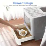 Foldable Cat Litter Box for Containing Litter with Tray and Scoop – gallery image 12