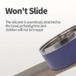 Non-Slip Stainless Steel Pet Bowl for Feeding Cats and Dogs, Round Design – gallery image 8