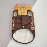 Three-Color Patchwork Padded Pet Coat for Cold-Weather Wear – gallery image 2