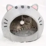 Enclosed Cat Bed for Indoor Resting & Sleeping with Warm Cave Design – main image