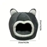 Enclosed Cat Bed for Warm Resting with Insulated Design and Fleece Lining – gallery image 4