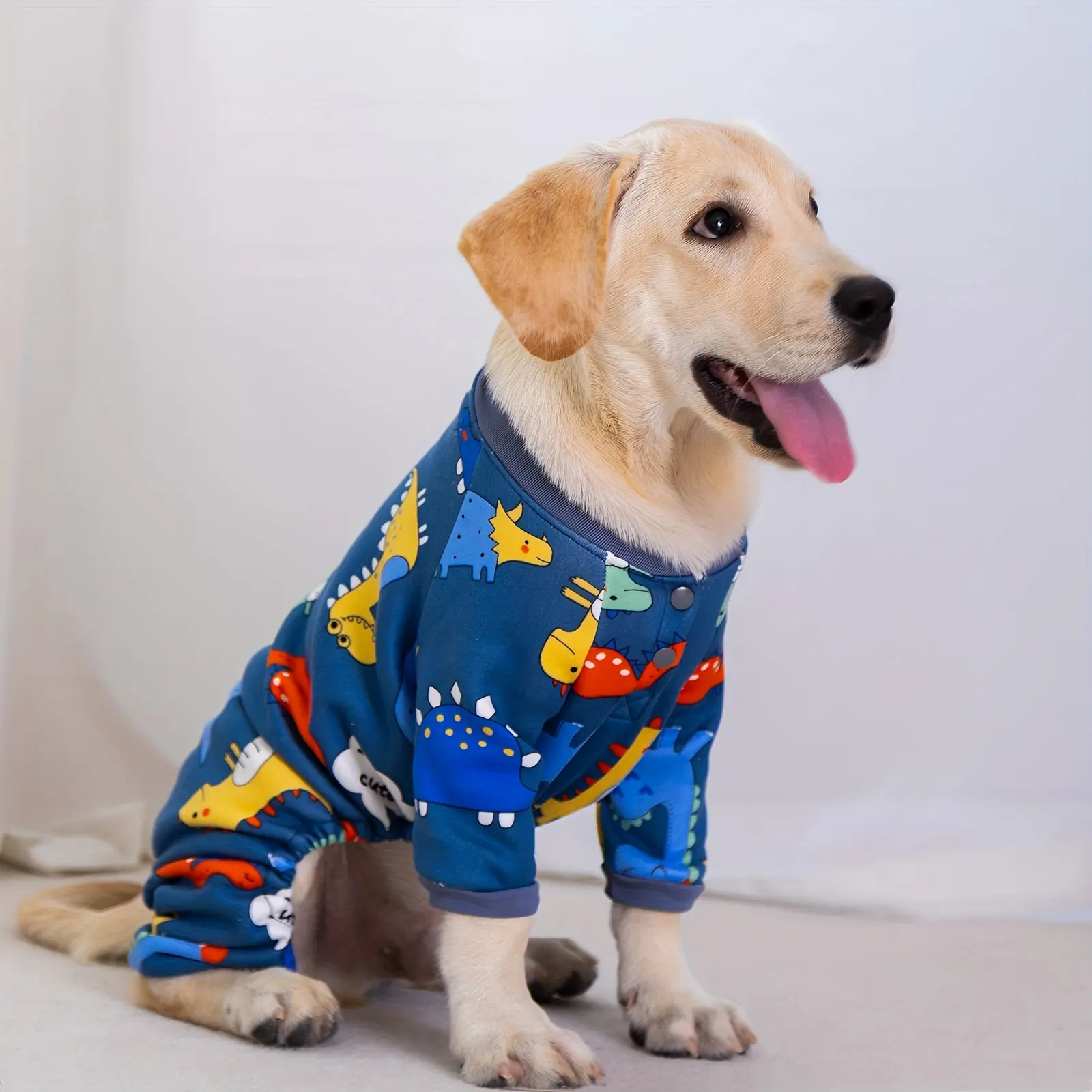 976e2faf-11ab-4462-baf8-46f036fe6f83 Thickened Fleece Pet Pajamas for Warm Indoor Wear with Placket Closure – main image