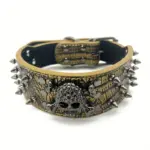 Studded PU Leather Dog Collar With Leash for Walking & Training – gallery image 6