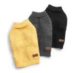 Pet Turtleneck Sweater for Warmth & Everyday Wear, Thick Knit Pullover – gallery image 12