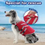 Dog Life Vest for Water Activities and Visibility with Reflective Stripes and Top Handle – gallery image 7