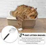 Metal Cat Litter Scoop for Sifting & Waste Removal with Long Handle – gallery image 14