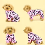 Leopard Print Dog Pajamas for Indoor Wear & Resting – gallery image 10