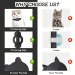 2pcs Reflective Cat Collar for Wearing Identification Accessories with GPS Holder and Bell – gallery image 8
