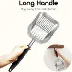 Metal Cat Litter Scoop for Sifting & Waste Removal with Long Handle – gallery image 8
