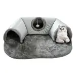 3-in-1 Cat Tunnel Bed for Resting & Play with Non-Slip Bottom – main image