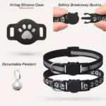 2pcs Reflective Cat Collar for Wearing Identification Accessories with GPS Holder and Bell – gallery image 6