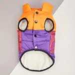 Three-Color Patchwork Padded Pet Coat for Cold-Weather Wear – gallery image 12