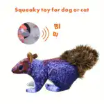 Interactive Squirrel Plush Dog Toy for Squeaking & Fetching with Durable Polyester Shell – gallery image 5