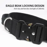Tactical Dog Collar for Training & Outdoor Walks, Adjustable Nylon Webbing with Zinc Alloy Connector – gallery image 18