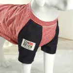 Pet T-Shirt for Medium and Large Dogs, Red and White Stripes – gallery image 6