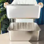 Stainless Steel Cat Litter Box for Containing Litter with Double-Layer Design – gallery image 5