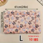 Thickened Double-Layer Pet Mattress for Resting & Lounging with Dog Paw Pattern – gallery image 10
