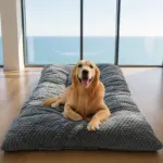 Plush Pet Bed Mattress for Resting & Lounging with Raised Edges and Rectangular Design – gallery image 2