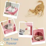 Multi-Cat Tree Tower for Climbing & Resting with Condo and Hammock, Sisal Scratching Posts – gallery image 22