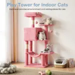 Multi-Cat Tree Tower for Climbing & Resting with Condo and Hammock, Sisal Scratching Posts – gallery image 20