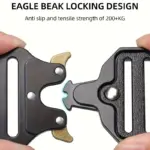 Tactical Dog Collar for Training & Outdoor Walks, Adjustable Nylon Webbing with Zinc Alloy Connector – gallery image 10