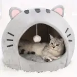 Enclosed Cat Bed for Indoor Resting & Sleeping with Warm Cave Design – gallery image 8