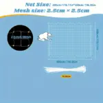 Transparent Mesh Protection Net for Balcony and Window Barrier Use with Fixed Plastic Buckles – gallery image 4