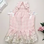 Dog Dress for Pet Wear and Costume Styling Plaid Pattern, Purple Color – gallery image 11