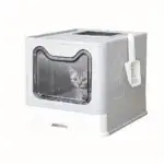 Foldable Cat Litter Box for Containing Litter with Tray and Scoop – gallery image 10