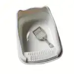 Semi-Enclosed Cat Litter Basin for Litter Containment & Waste Collection – gallery image 2