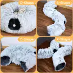 Cat Tunnel Bed for Indoor Play & Hiding with Plush Donut Design – gallery image 8