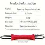 Durable Dog Bite Stick for Chewing & Tug Play with Dual Handles – gallery image 4