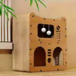 Cat House Condo for Indoor & Outdoor Resting with Ventilated Doors and Scratching Boards – gallery image 2