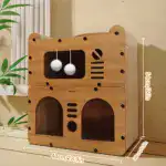 Cat House Condo for Indoor & Outdoor Resting with Ventilated Doors and Scratching Boards – gallery image 4