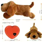 Heartbeat Plush Dog Toy for Comforting & Resting, Soft Polyester – gallery image 4