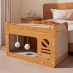 Wall-Mounted Cat Scratching Board and Cat House for Scratching & Resting, Vertical Design – gallery image 8