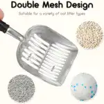 Metal Cat Litter Scoop for Sifting & Waste Removal with Long Handle – gallery image 4