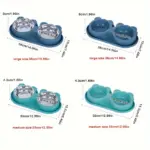 Double Stainless Steel Dog Bowls with No-Spill Stand for Drinking & Feeding – gallery image 4