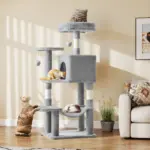 Multi-Cat Tree Tower for Climbing & Resting with Condo and Hammock, Sisal Scratching Posts – gallery image 3